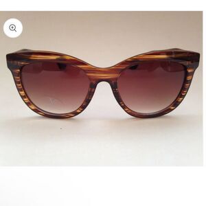 Women's Versace 19V69 Italia VW114 Brown Wood Sunglasses Glitter Sides Repair